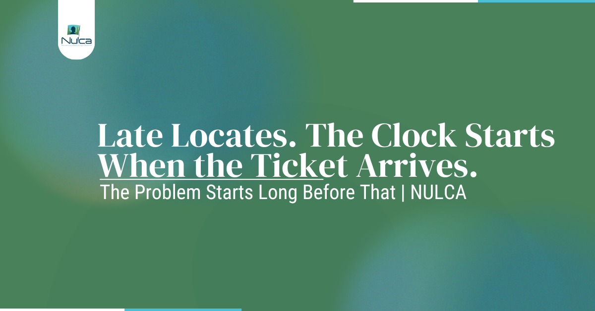 Late locates. The clock starts when the ticket arrives. The problem starts long before that.